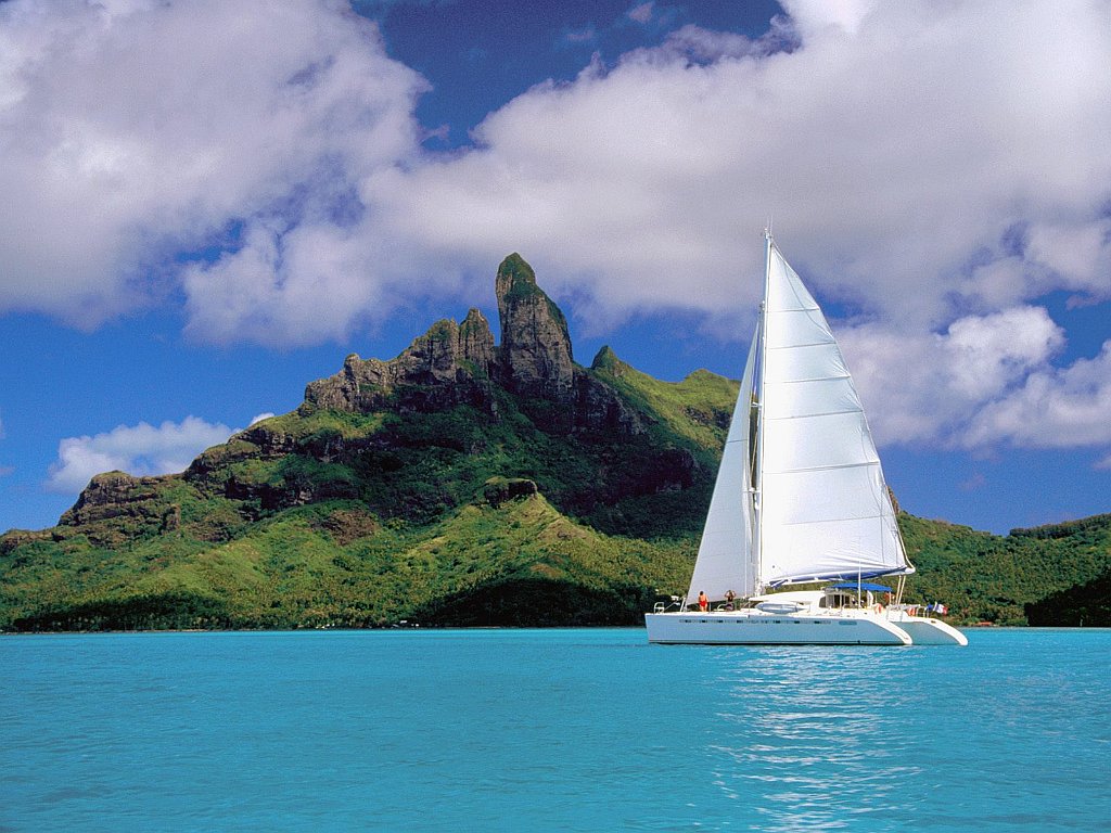 Archipels Catamaran, Bora Bora Lagoon, French Polynesia